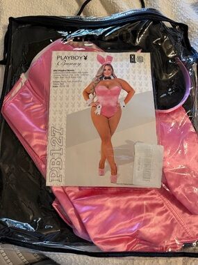 PLAYBOY Pink Satin Strapless Bustier
